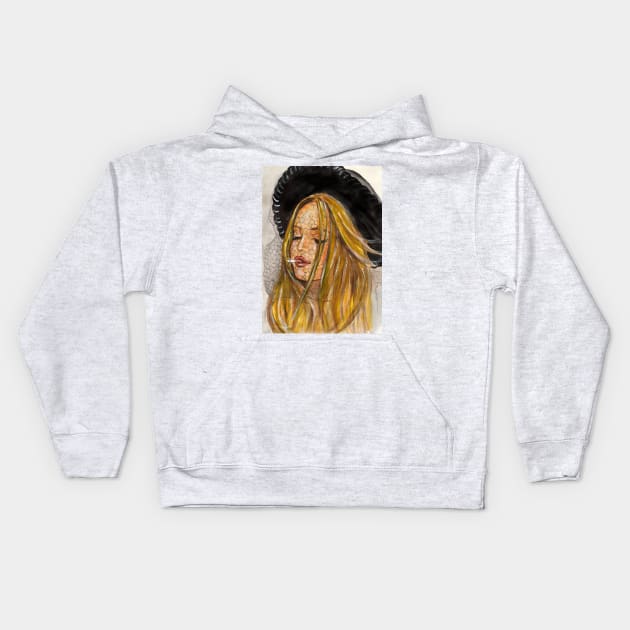 Vanessa Paradis Kids Hoodie by Svetlana Pelin